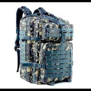 Digital Camo Tactical Backpack- Blue lives patch